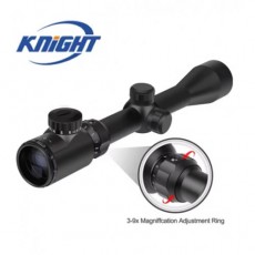 KNIGHT 3-9x40 Hunting Riflescope Optical Scope Green Red Illuminated 11/20mm Rail for Air Rifle Optics Hunting Airsoft Sniper Scopes