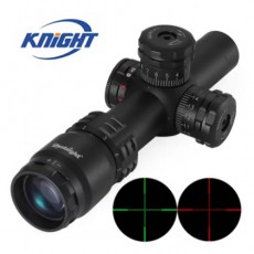 KNIGHT 2-8x20 Red Green Illuminated Reticle Scope Optical Sight with Lock Sniper Hunting Shooting