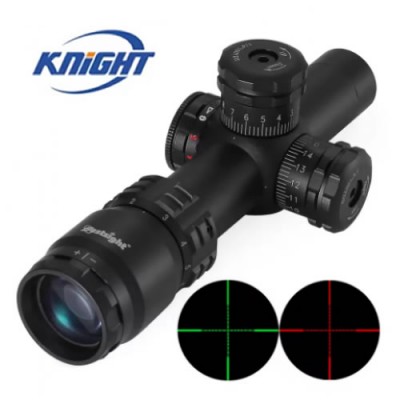 KNIGHT 2-8x20 Red Green Illuminated Reticle Scope Optical Sight with Lock Sniper Hunting Shooting