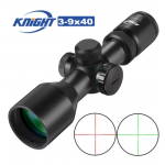 KNIGHT 3-9x40 Compact Riflescope Optic Sight Green Red Illuminated Hunting Scopes Rifle Scope Sniper Airsoft Air Gun